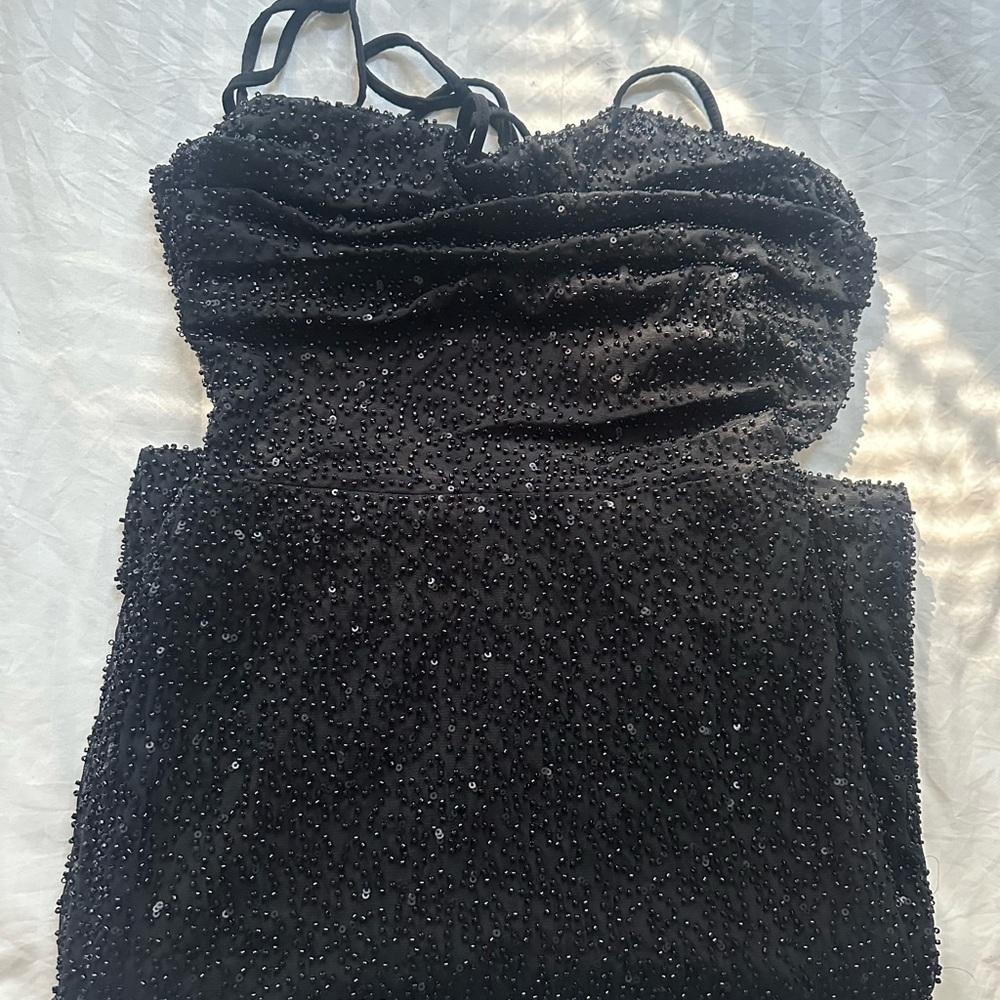 Monte Carlo Embellished Cowl Neck Maxi Dress in Black oh polly - Picture 3 of 6